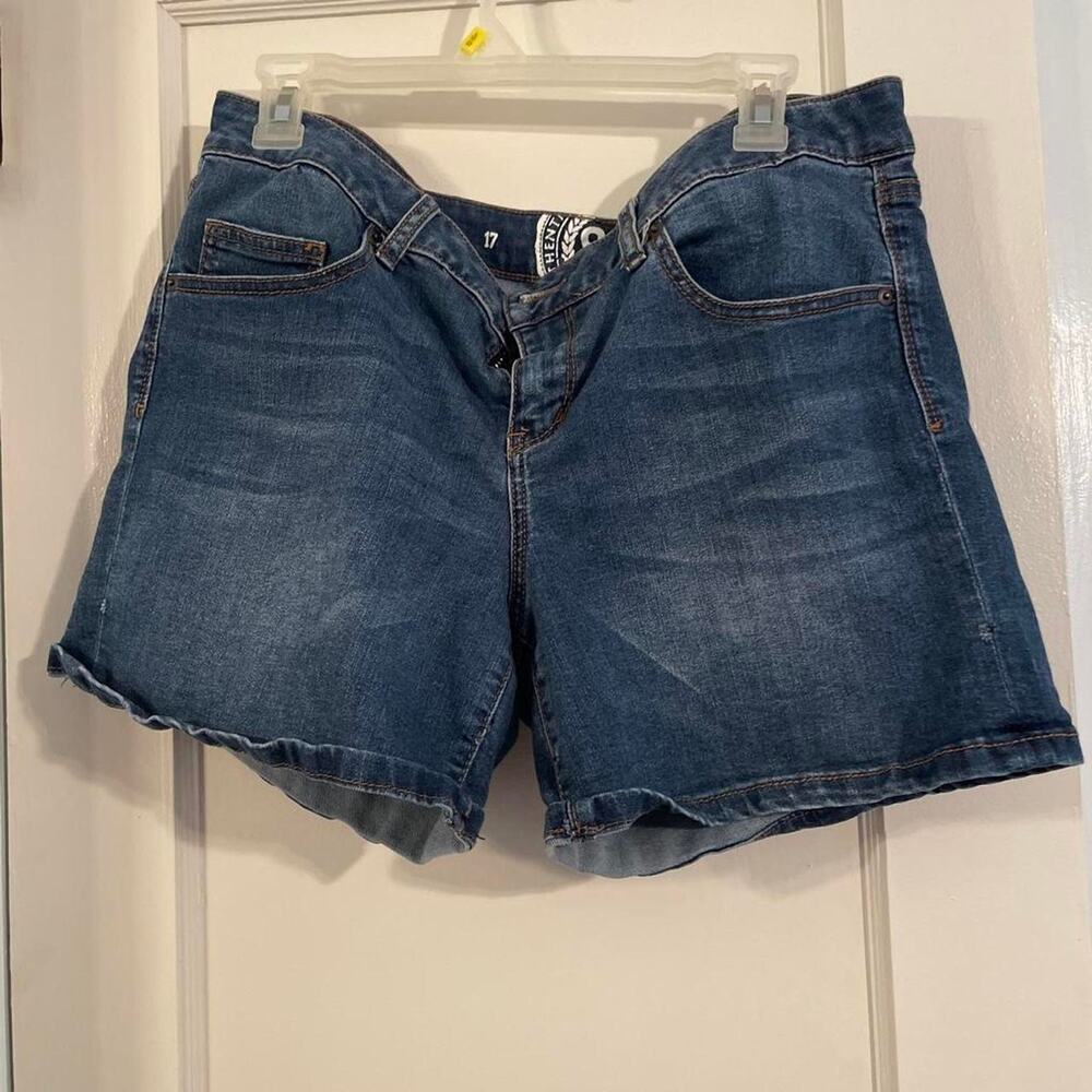 Low rise navy blue denim